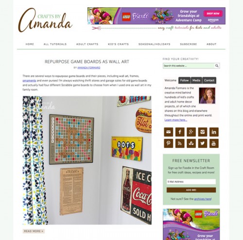 Crafts by Amanda is a blog by Amanda Formaro