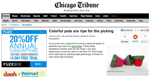 Chicago Tribune Crafts Column