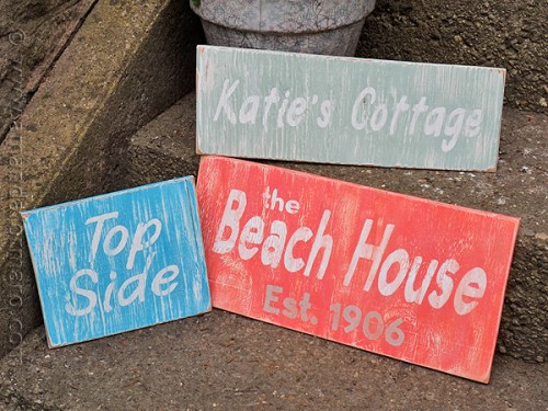 Custom beach house signs - AmandaFormaro.com